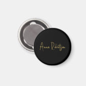 Zwart Goud Kleuren Professionele Trendy Kalligrafi Magneet (Voorkant / Achterkant)