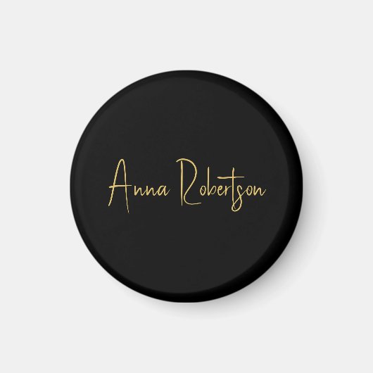 Zwart Goud Kleuren Professionele Trendy Kalligrafi Magneet (Voorkant)