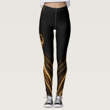 Zwart & Goud Leggings "Golden Elegance"