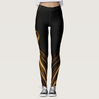 Zwart & Goud Leggings "Golden Elegance"