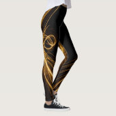 Zwart & Goud Leggings "Golden Elegance" (Rechts)
