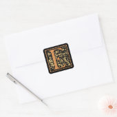  Zwart & Goud Letter ‘E’ - Sticker (Envelop)