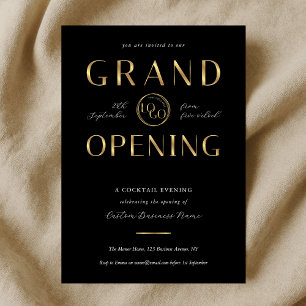 Zwart & Goud Logo Zakelijk Grand Opening Corporate Kaart