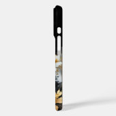 Zwart & Goud Luxe Bloemen Marmeren Swirl Case-Mate iPhone Case (Achterkant / Links)