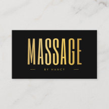 Zwart & Goud Massage Therapeut Minimalist