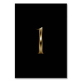 Zwart goud metalen uitzicht nummer 1 kaart (Achterkant)