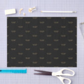 Zwart & Goud Minimal Douanetekst Weefseldocument Tissuepapier (Craft)