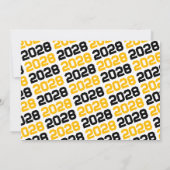 Zwart & Goud Modern Afstuderen Fotouitnodiging Kaart (Achterkant)