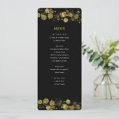 Zwart Goud Modern Artistiek Abstract Menu Kaart (Staand voorkant)