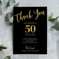 Zwart goud moderne typografie mijlpaal verjaardag