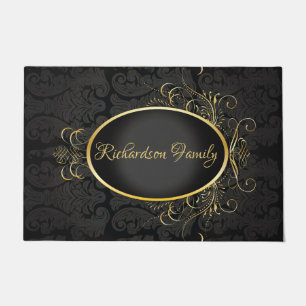 Zwart goud Monogram Classy Royal Style Deur Mat