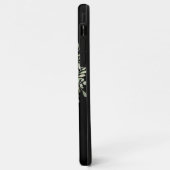 Zwart Goud Monogram Elegante Moderne Groenelemente Case-Mate iPhone Case (Achterkant/links)