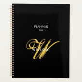 Zwart Goud Monogram Script Calendar Planner