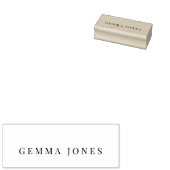 Zwart Goud Monogram Script Naam Envelop Seal Rubberstempel (Gestempeld)