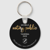 Zwart & Goud Notaris QR Code Logo Zakelijke Promo Sleutelhanger (Voorkant)