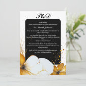 Zwart & Goud PhD of doctoraat Afstuderen Kaart (Staand voorkant)