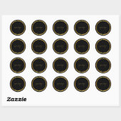 Zwart & goud premium chocolade business Sticker (Vel)