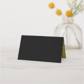 Zwart Goud Rand Tafel Plaats Kaart (Achterkant)