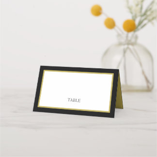 Zwart Goud Rand Tafel Plaats Kaart