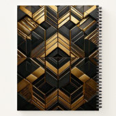 Zwart Goud Retro  Notitieboek (Achterkant)