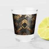 Zwart Goud Retro Shot Glas (Voorkant)