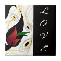 Zwart, Goud, Rood & Groen Abstract Sierkunst