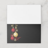 Zwart, Goud & Rood Kerstfeest (Buitenkant ongevouwen)