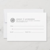 Zwart Goud Salon Store Zakelijk Cadeaubon (Achterkant)