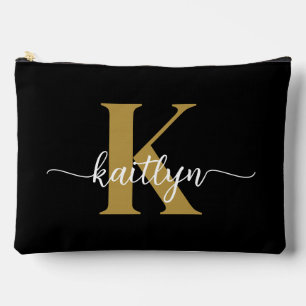 Zwart-goud-scriptmonogram Etui