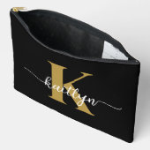 Zwart-goud-scriptmonogram Etui (Open)