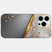 Zwart & Goud Sparkle Shield Case-Mate iPhone Case (Achterkant (horizontaal))