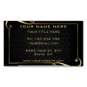 Zwart Goud Uw Eigen Design Visitekaartje Magneet (Voorkant)