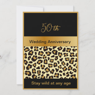 zwart goud verblijf wild 50e jubileum Flat Kaart