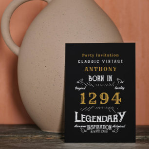 Zwart & Goud Verjaardag Kaart