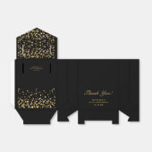 Zwart & Goud Verjaardagsfeestje Dank u Bedankdoosjes (Uitgevouwen)