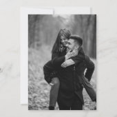 Zwart Goud Victoriaans Gepersonaliseerde Bruiloft Save The Date (Achterkant)