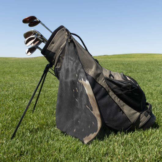 Zwart Goud Western Koeienhuid Golfhanddoek (Groen)