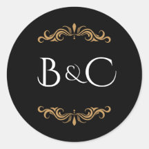 Zwart, Goud, & Wit Elegant Huwelijksthema