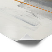 Zwart, goud, wit en grijs olieachtig abstract perfect poster (Hoek)