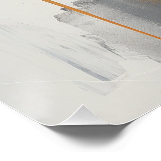 Zwart, goud, wit en grijs olieachtig abstract perfect poster (Hoek)