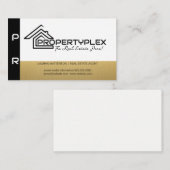 Zwart Goud Wit | Huis Logo Visitekaartje (Voorkant / Achterkant)