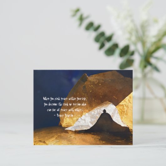 Zwart Goud Yoga Meditatie Instructeur Reiki Master Briefkaart (Staand voorkant)