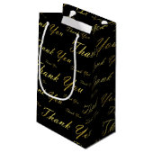 zwart, goud, zilver, dank + jou, bloemen, bloem, b klein cadeauzakje (Achterkant Gekanteld)