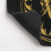 Zwart & goudbijtend monogram muismat (Hoek)