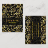 Zwart & goudblad Roos Visitekaartje (Voorkant / Achterkant)