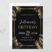 Zwart-goudelegant Kaart (Voorkant / Achterkant)