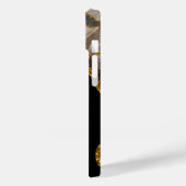 Zwart & Gouden Agaat Geode Monogram Case-Mate iPhone Case (Achterkant / Links)