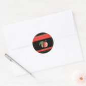 Zwart & Gouden Apple Butter Productlabel Ronde Sticker (Envelop)
