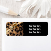 Zwart & Gouden Boog Leopard Cheetah Glam Party Etiket (Insitu)