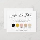 Zwart gouden bruiloft + neutraal kleurenpalet informatiekaartje (Voorkant / Achterkant)